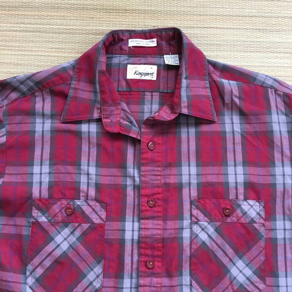 Vintage Kingsport Plaid Long Sleeve Shirt